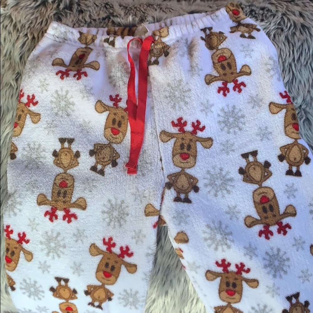 christmas reindeer soft pj bottoms size small